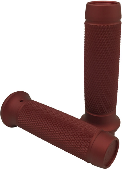 Brass Balls Knurled Moto Grips Red Tbw Bb08-261