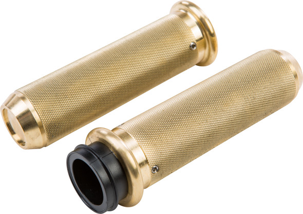 Harddrive Knurled Grips Throttle By Wire Brass 1 In R-Gr101-K5