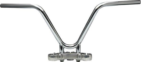 West-Eagle Three Bent Bar W/Dimples Steel/Chrome 1" 795