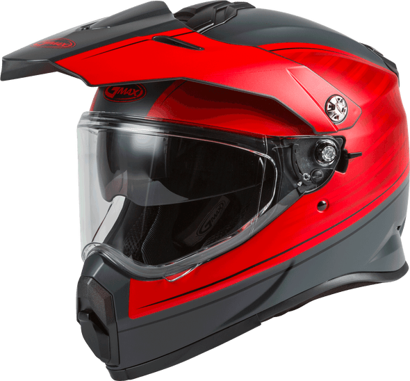 Gmax At-21 Adventure Raley Helmet Matte Grey/Red Md G1211035