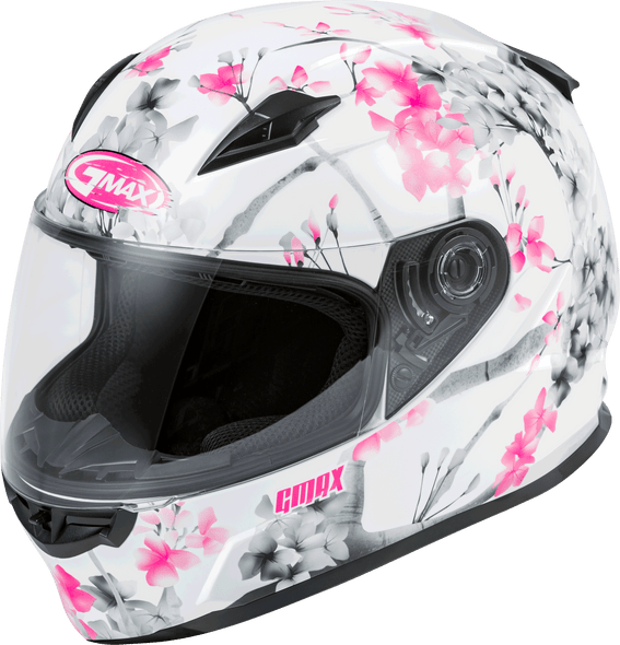 Gmax Ff-49 Full-Face Blossom Helmet White/Pink/Grey Xl F1496857