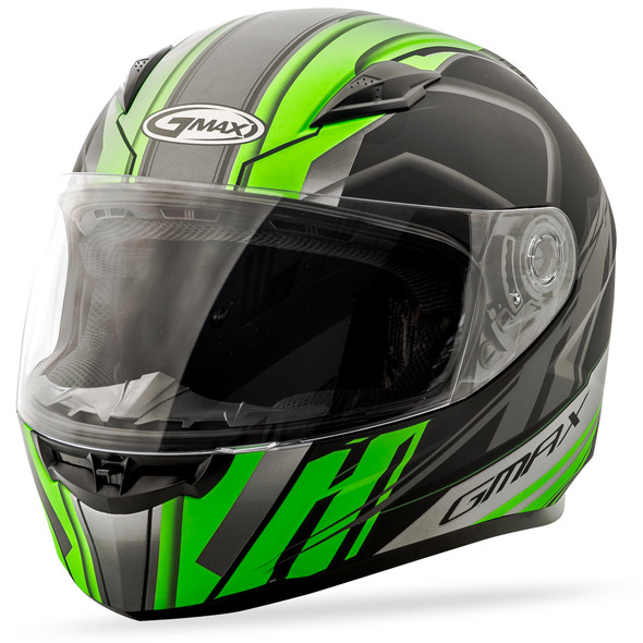 Gmax Ff-49 Full-Face Rogue Helmet Matte Black/Neon Green Xl G7493677 F.Tc-23