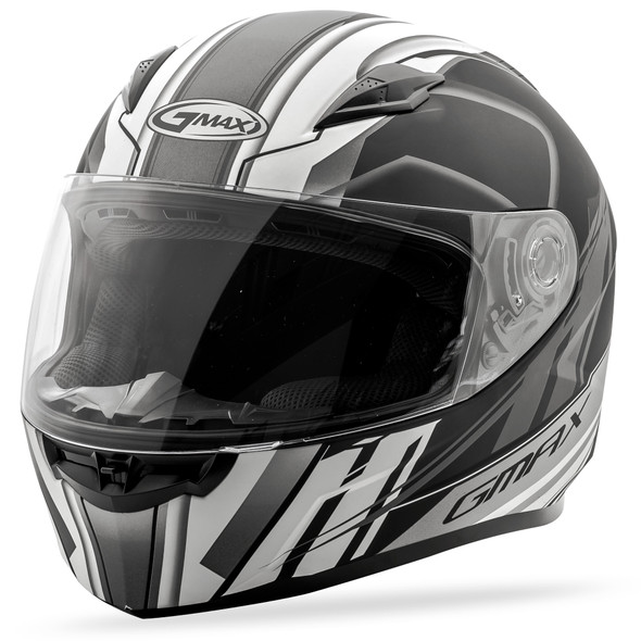 Gmax Ff-49 Full-Face Rogue Helmet Matte Black/White 2X G7493438 F.Tc-15