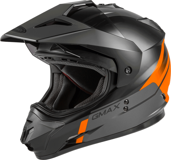 Gmax Gm-11 Dual-Sport Scud Helmet Matte Black/Orange/Grey Xl G1113137