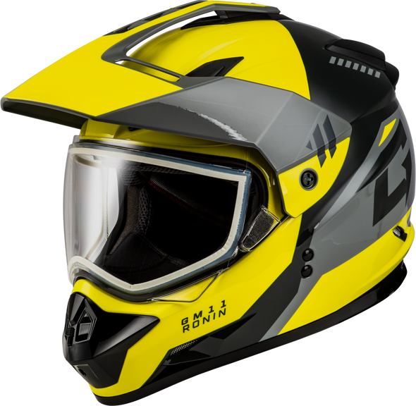 Gmax Gm-11 Ronin Helmet Yellow/Silver/Grey 2X A11151198