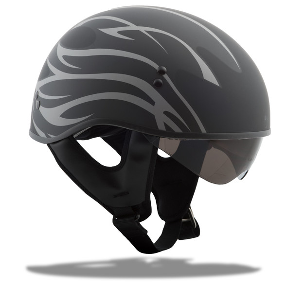 Gmax Gm-65 Grit Naked Helmet Matte Black/Silver X G1653077