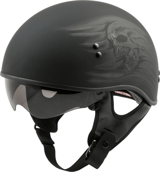 Gmax Hh-65 Half Helmet Ritual Naked Matte Black Xs H1653023