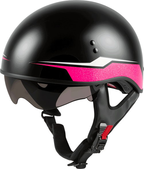 Gmax Hh-65 Half Helmet Source Naked Black/Pink Xl H1659177
