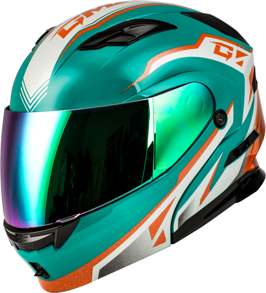 Gmax Md-01 Volta Helmet Blue/White/Orange Metallic Lg M101381286