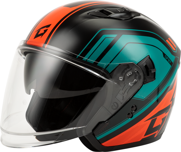 Gmax Of-87 Duke Helmet W/Led Blk/Orange Sm 1187494