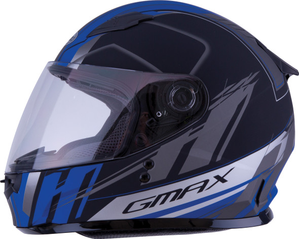 Gmax Youth Gm-49Y Full-Face Rogue Helmet Matte Black/Blue Ym G7497041