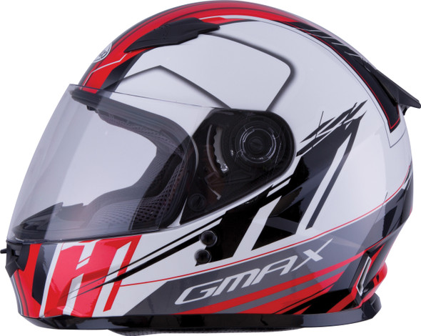 Gmax Youth Gm-49Y Full-Face Rogue Helmet White/Red Ym G7497031