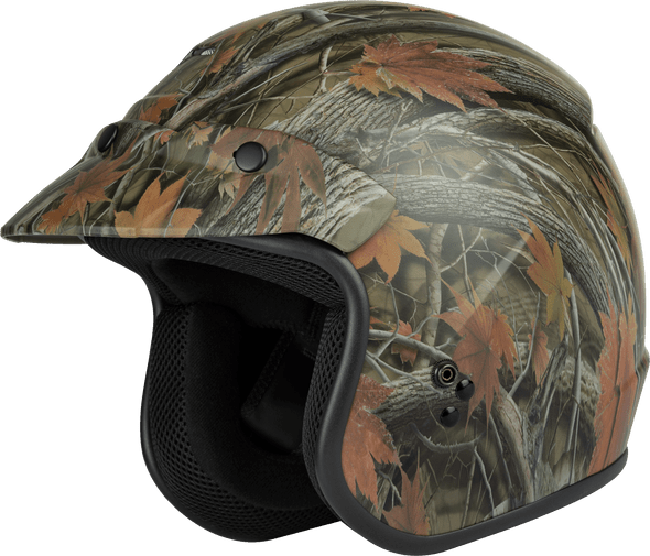 Gmax Youth Of-2Y Open-Face Helmet Leaf Camo Ym G1021561