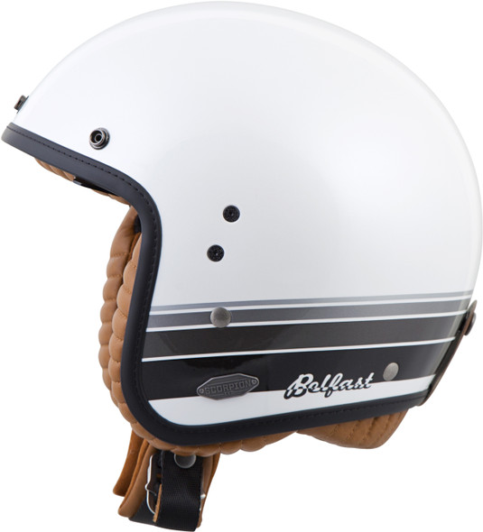 Scorpion Exo Bellfast Open-Face Helmet Blanco White Xs Bel-1032