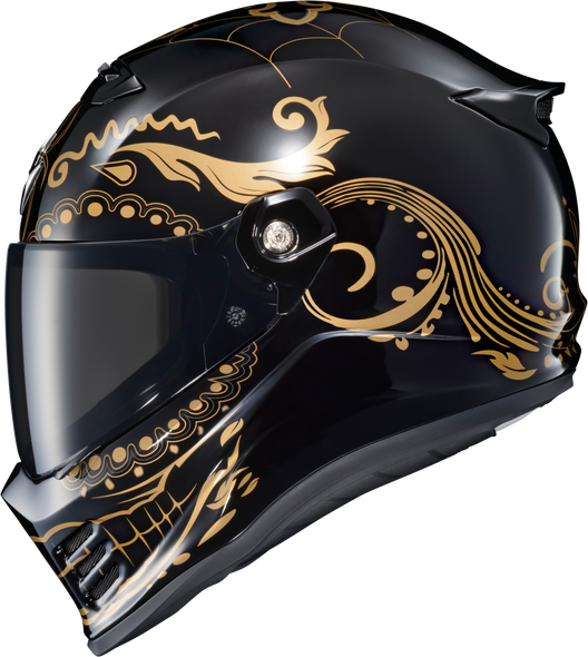 Scorpion Exo Covert Fx Full Face Helmet El Malo Gold/Gloss Black Md Cfx-1214