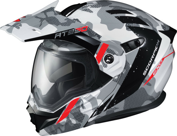 Scorpion Exo Exo-At950 Modular Helmet Outrigger White/Grey Md 95-1624