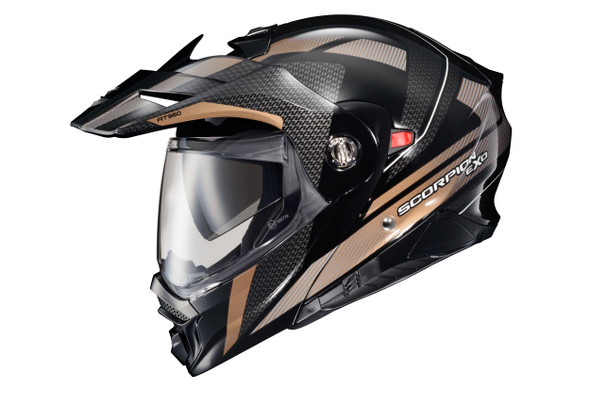 Scorpion Exo Exo-At960 Modular Helmet Hicks Black/Gold Sm 96-1143