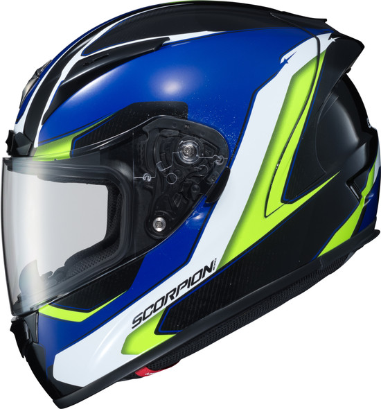 Scorpion Exo Exo-R2000 Full-Face Helmet Hypersonic Blue/Hi-Vis Xs 200-7942