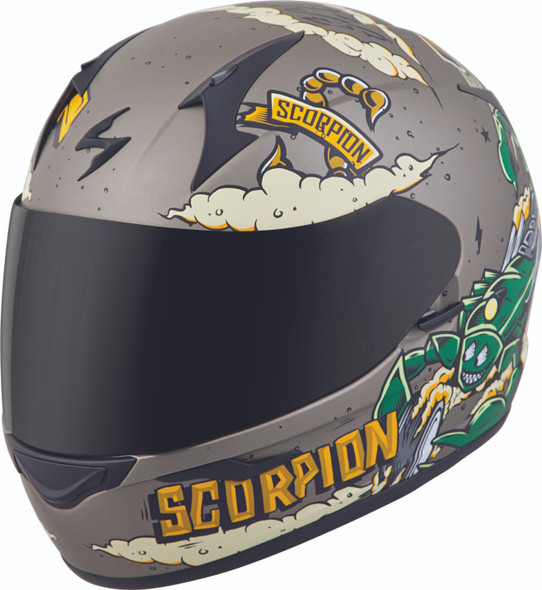 Scorpion Exo Exo-R320 Full-Face Helmet Moto Fink Titanium Lg 32-1015