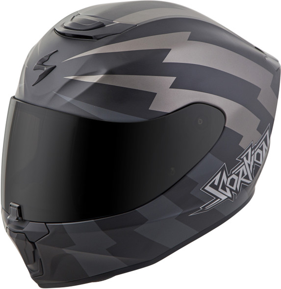 Scorpion Exo Exo-R420 Full-Face Helmet Tracker Titanium/Black Md 42-1114