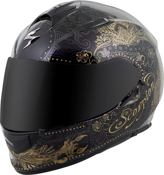 Scorpion Exo Exo-T510 Full-Face Helmet Azalea Black/Gold Md T51-1304