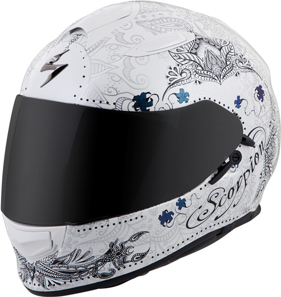 Scorpion Exo Exo-T510 Full-Face Helmet Azalea White/Silver Lg T51-1315