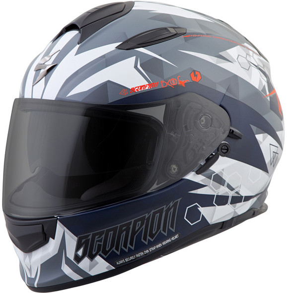 Scorpion Exo Exo-T510 Full-Face Helmet Cipher White Sm T51-1233