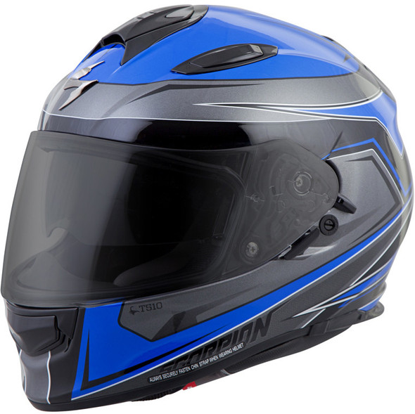Scorpion Exo Exo-T510 Full-Face Helmet Tarmac Blue/Black Lg T51-1025