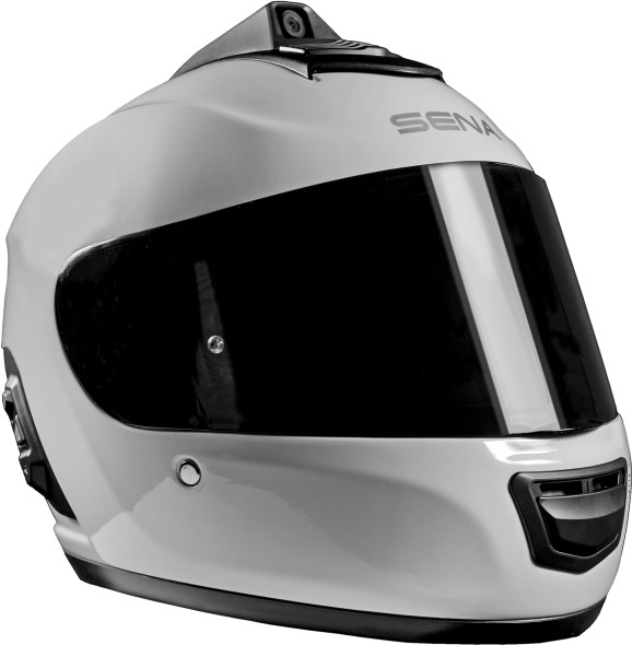 Sena Momentum Inc Pro Bluetooth Camera Helmet Glossy White Lg Moi-Pro-Gw-L-01