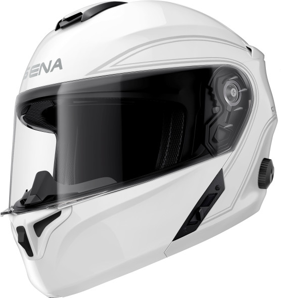 Sena Outrush Flip-Up Bt Helmet Glossy White Sm Outrush-Gw00S