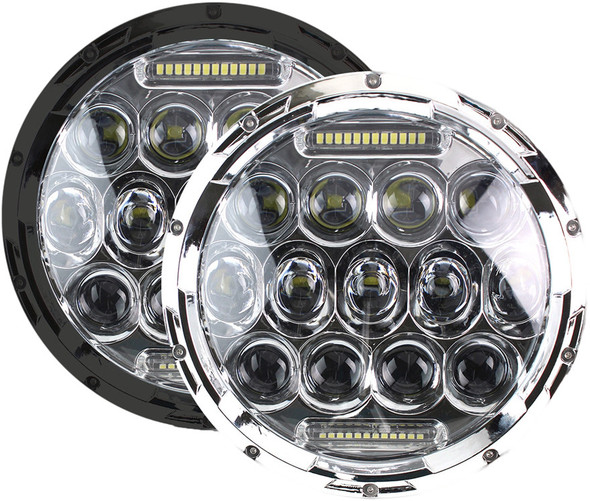 Cyron Headlight 7" Chrome "Beast" Long Throw Abig7-B6Kc