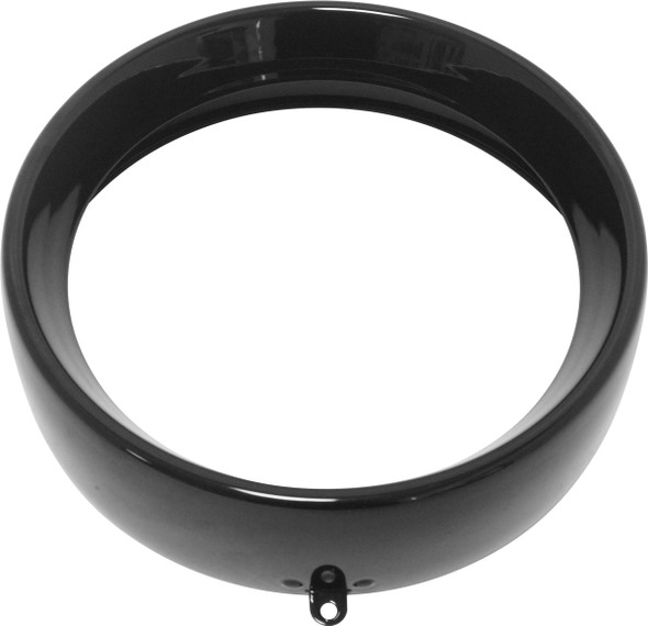 Harddrive Frenched Headlight Trim Ring Black 7 Tab Style 38-048Gb