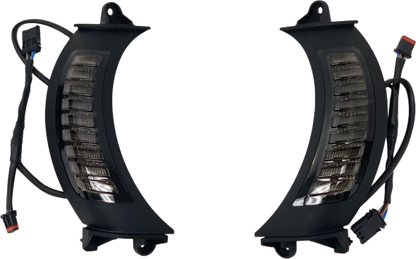 Letric Lighting Co Fltr Led Turnsignals Smoke/Blk Switchback White/Amber Llc-5Br-Ts