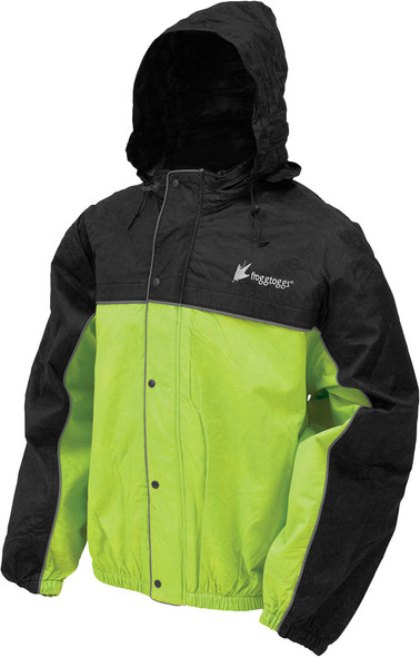 Frogg Toggs Classic 50 Road Toad Rain Jacket Black/Hi-Vis L Ft63132-148Lg