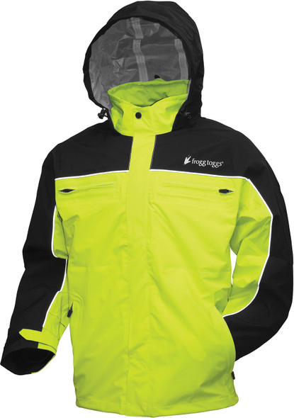 Frogg Toggs Pilot Cruiser Jacket Neon Green/Black Lg Pfc63132-148Lg