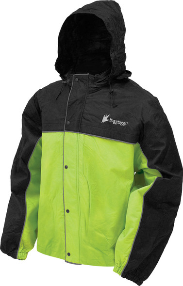 Frogg Toggs Road Toad Rain Jacket Neon Green/Black Sm Ft63133-148Sm