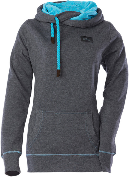 DSG Side Tie Hoodie Heather Lg Black 97313