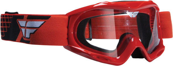 Fly Racing Focus Youth Goggle Red W/Clear Lens 37-2212