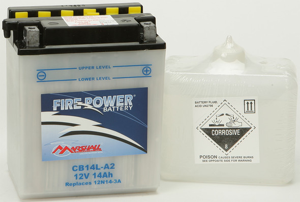 Marshalls Battery W/Acid Cb14L-A2 Fire Power Cb14L-A2~Mar