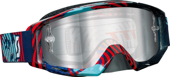 Scott Tyrant Goggle Vinyl Blue/Red W/Clear Lens 221330-3610041