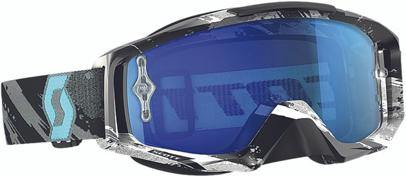 Scott Tyrant Zebra Goggle Gry/Turq W/Blue Chrome Lens 240585-4976278