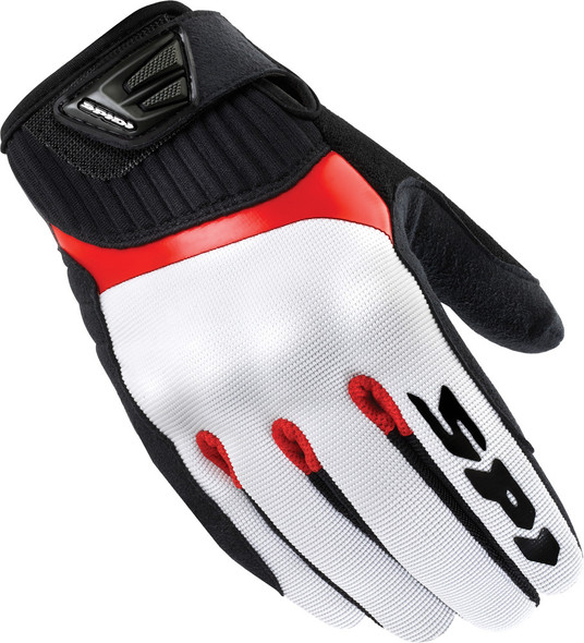 Spidi G-Flash Tex Gloves White/Black/Red M B48K3-021-M =3Ea