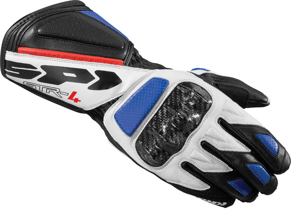 Spidi Str-4 Gloves Black/Blue/Red 3X A154-543-3X