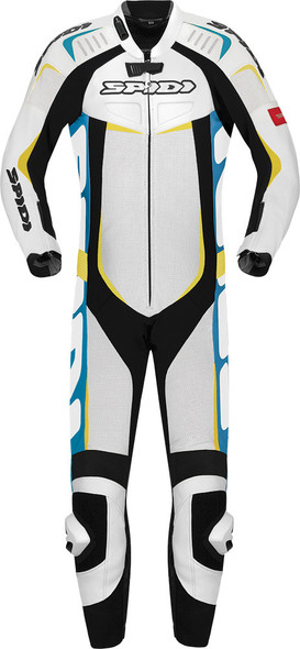 Spidi Track Wind Pro Leather Suit White/Blue/Green E48/Us38 Y120-034-48