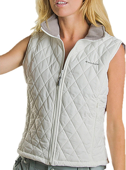 Venture Quilted Heated Nylon Vest Ladies White L Bh-9333 L