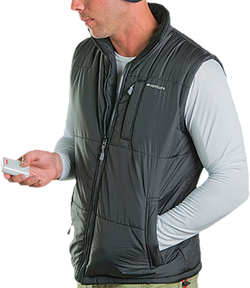 Venture Quilted Heated Nylon Vest Mens Black S Bh-9370 S
