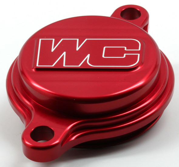 Works Oil Filter Cover Red 27-150~Old