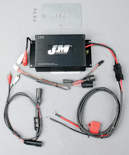 J&M Perf Series 180W Rms 2-Ch Amp Kit 6.5"X4.75"X1.75" Jmaa-1800Hr15