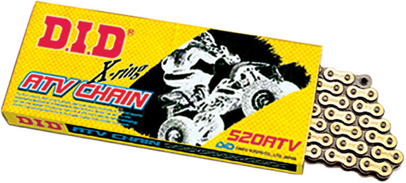D.I.D ATV Racing 520Atv-130 X-Ring Chain (Gold) 520Atv-130 Link