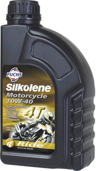 Silkolene Motorcycle 4T Premium Oil 10W- 40 1Qt 65136100054